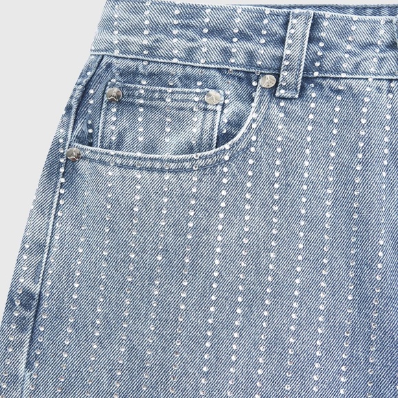 Maniere De Voir a rhinestone denim jeans - Picture 2 of 6